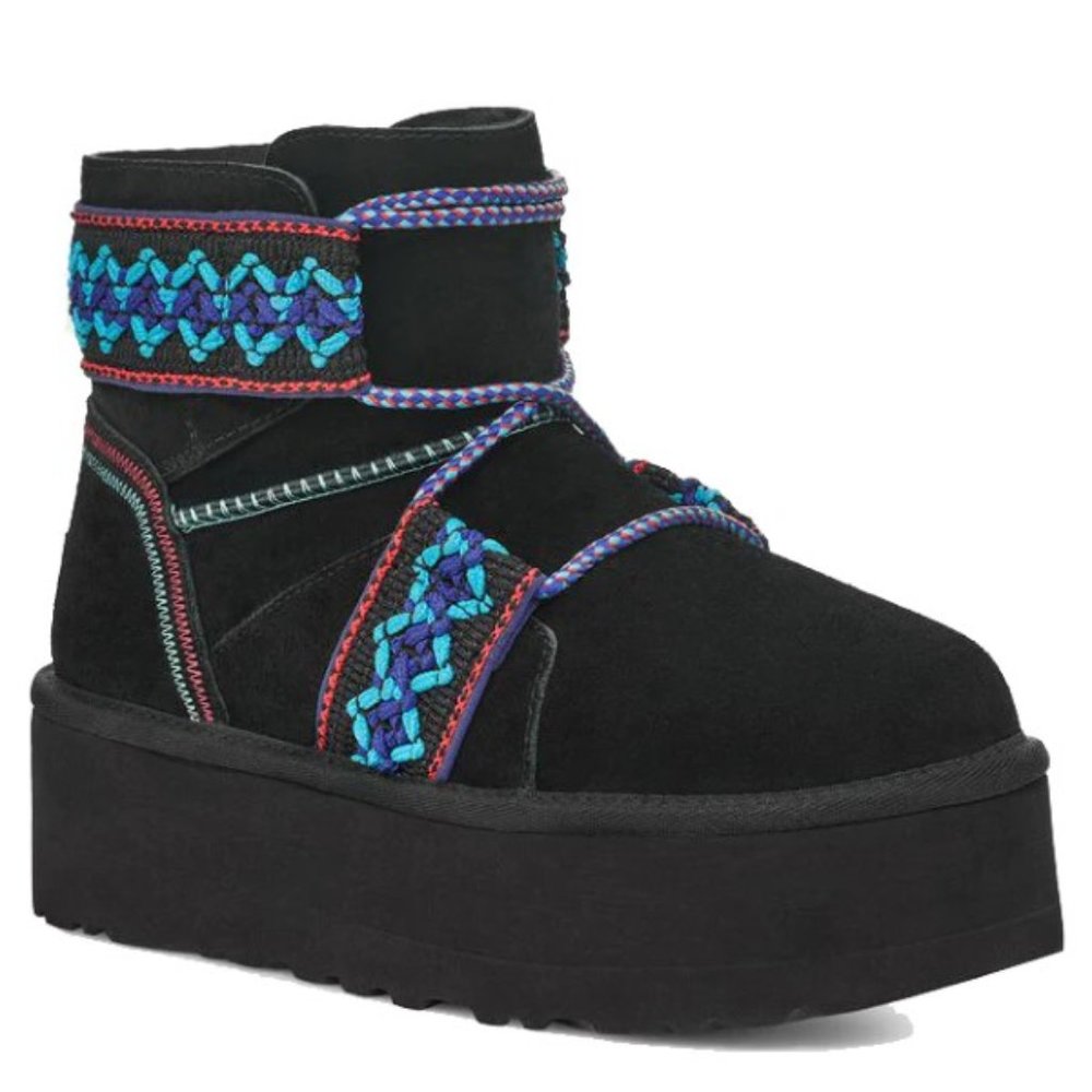 UGG Women's Classic Mini II Braid Platform Boot - Picture 2 of 9